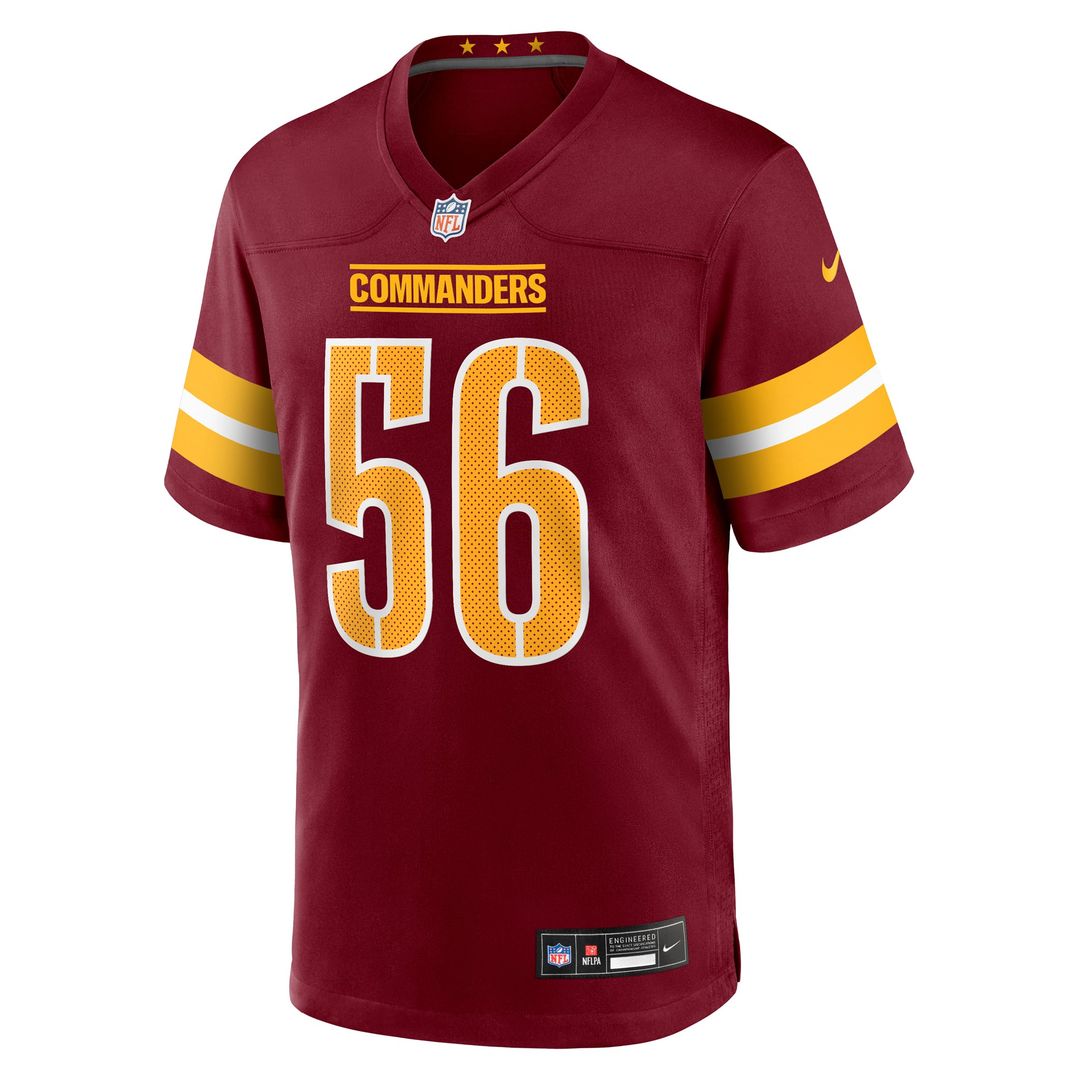 Kain Medrano Washington Commanders Nike Burgundy Team Game Jersey