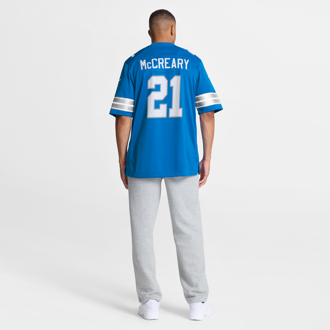 Roger McCreary Detroit Lions Nike Blue Team Game Jersey