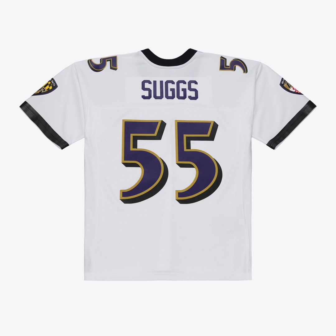 Terrell Suggs Baltimore Ravens Mitchell & Ness White 2003 Legacy Replica Player Jersey