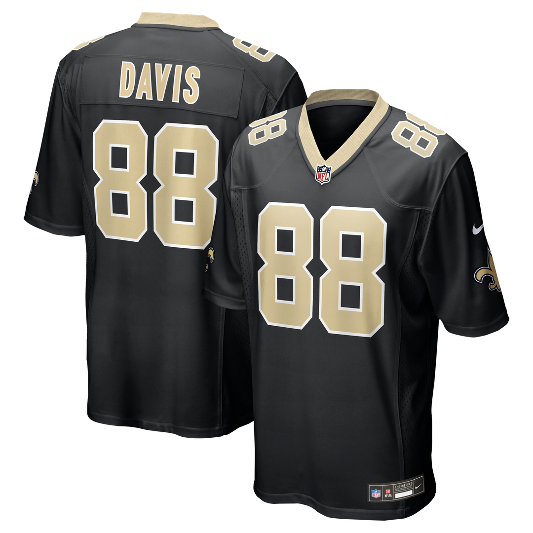 Shaquan Davis New Orleans Saints Nike Black Game Jersey