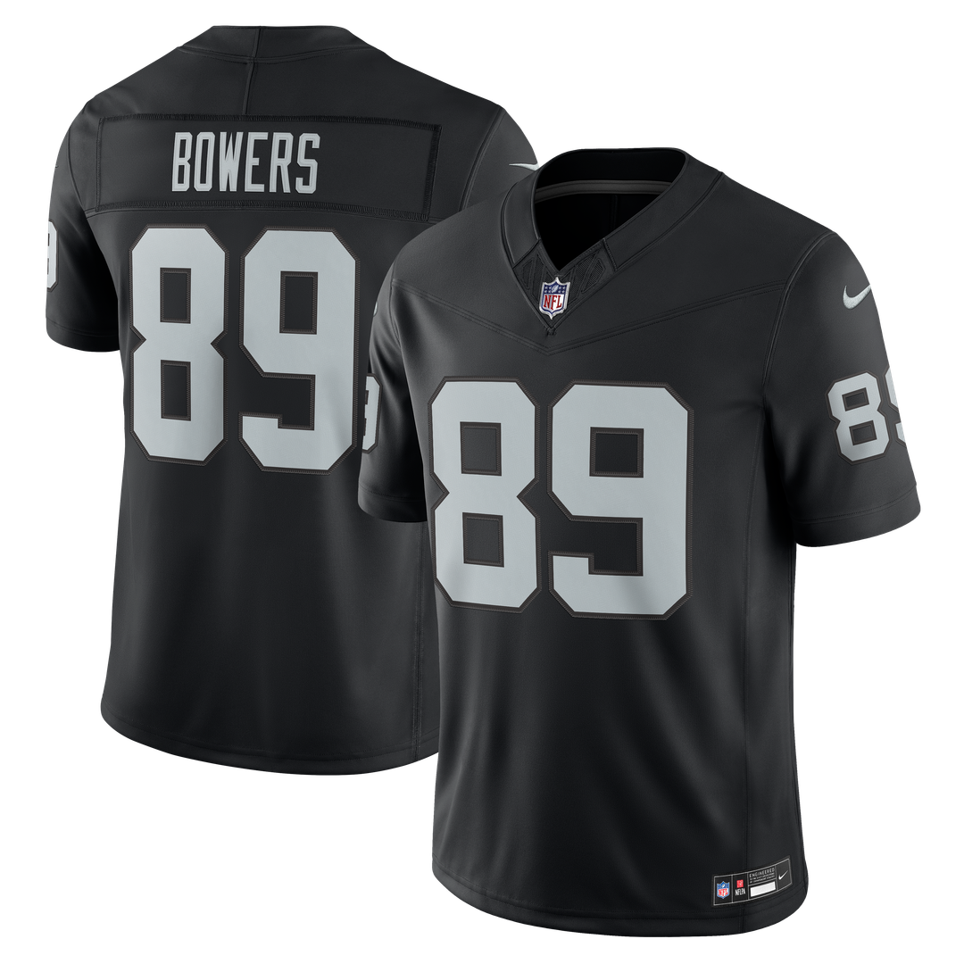 Brock Bowers Las Vegas Raiders Nike White Vapor F.U.S.E. Stitched Limited Jersey