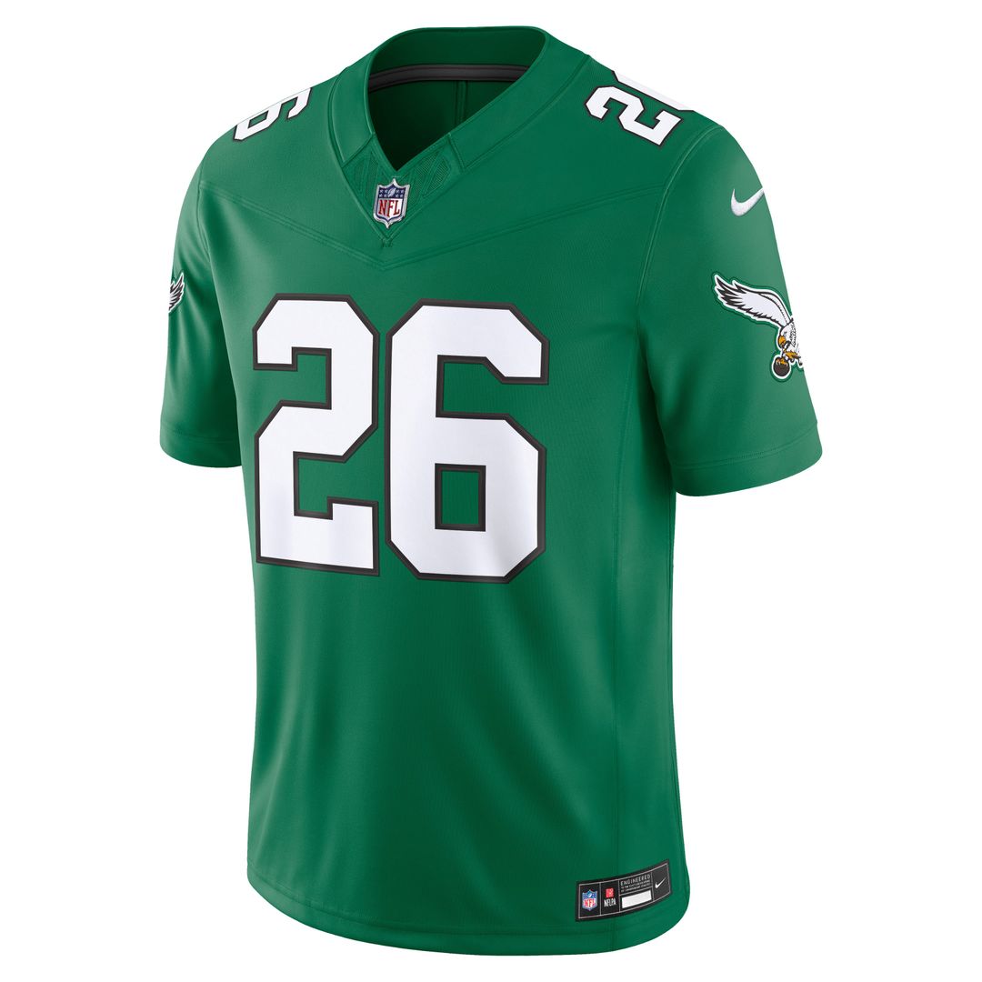 Saquon Barkley Philadelphia Eagles Nike Kelly Green Alternate Vapor F.U.S.E. Stitched Limited Jersey