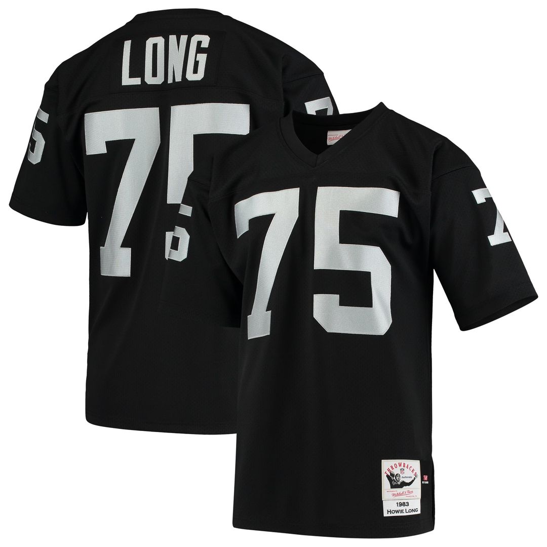 Howie Long Las Vegas Raiders 1983 Mitchell & Ness Black Authentic Throwback Retired Player Jersey
