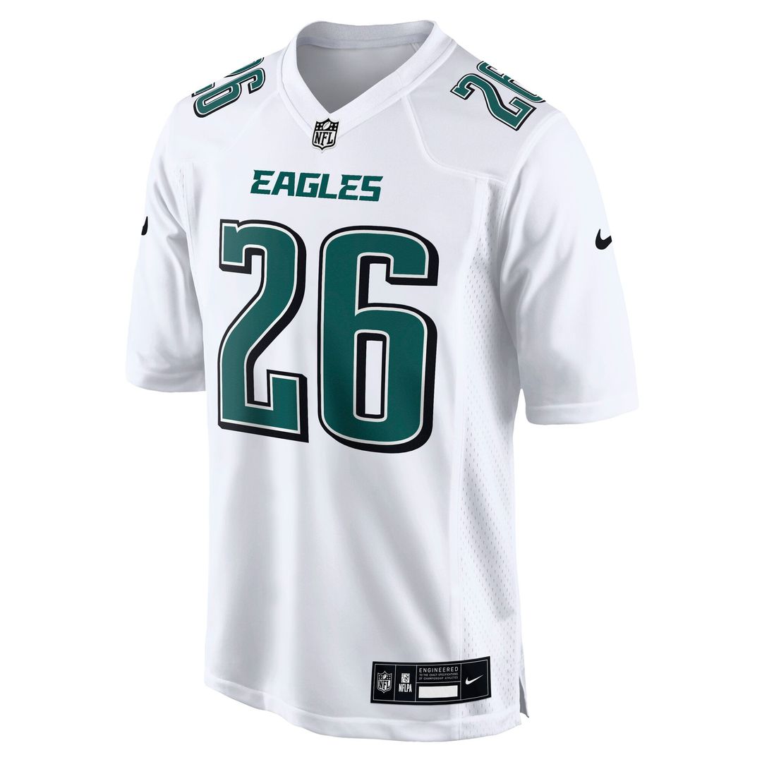 Saquon Barkley Philadelphia Eagles Nike Tundra White Fashion Game Jersey