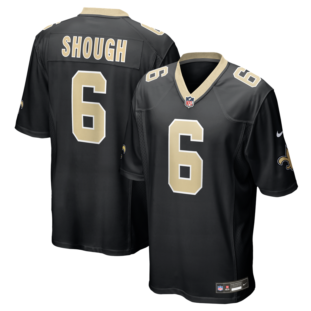 Tyler Shough New Orleans Saints Nike Black Game Jersey
