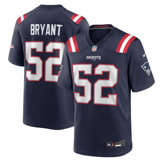 Marcus Bryant New England Patriots Nike Navy Team Game Jersey
