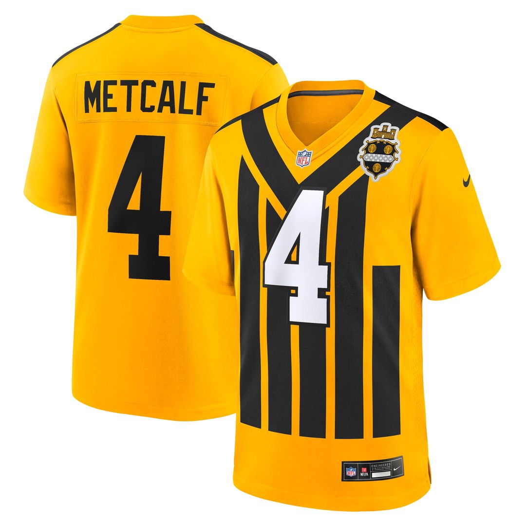 DK Metcalf Pittsburgh Steelers Nike Gold Alternate 1933 Throwback Game Jersey