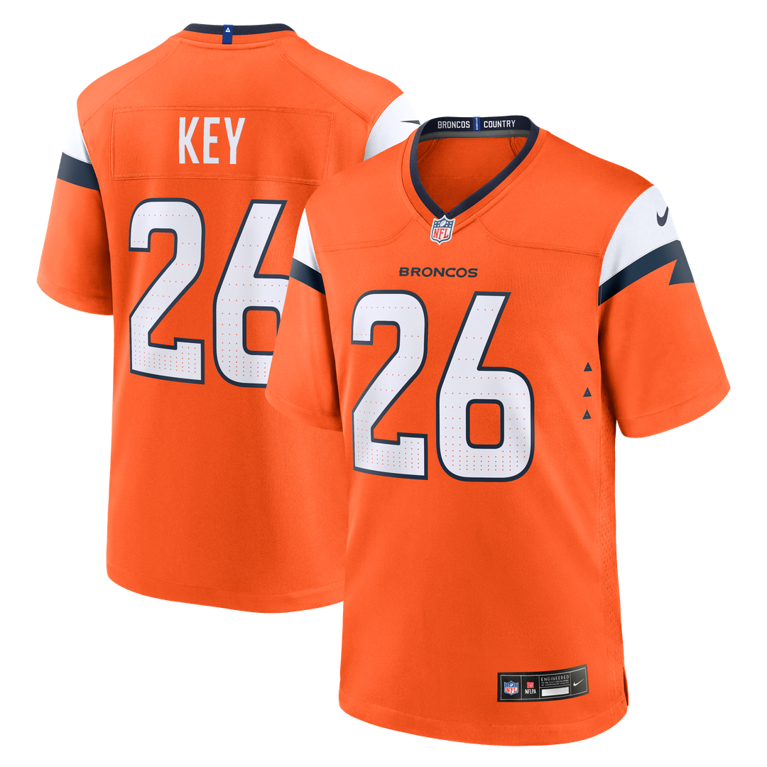 Devon Key Denver Broncos Nike Orange Team Game Jersey