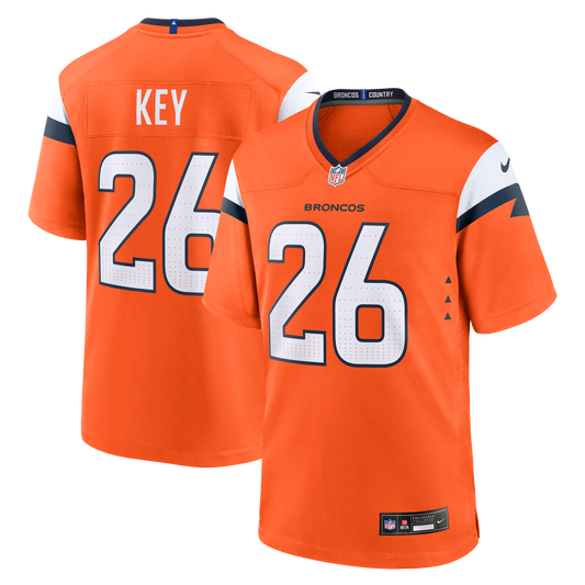 Devon Key Denver Broncos Nike Orange Team Game Jersey