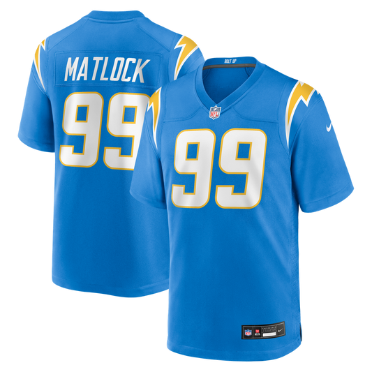 Scott Matlock Los Angeles Chargers Nike Powder Blue Team Game Jersey