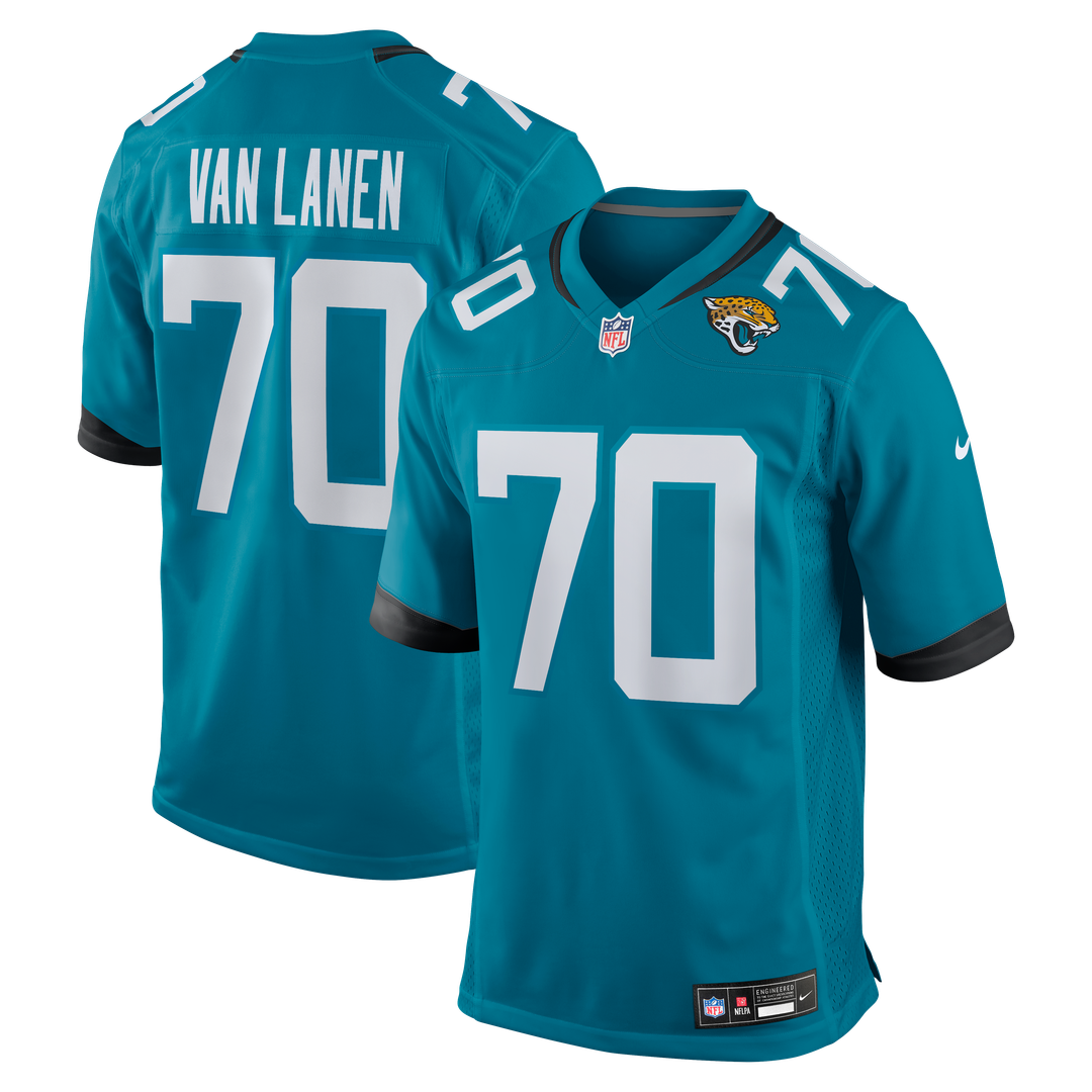 Cole Van Lanen Jacksonville Jaguars Nike Teal Game Player Jersey