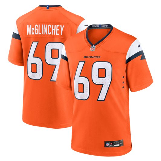 Mike McGlinchey Denver Broncos Nike Orange Team Game Jersey