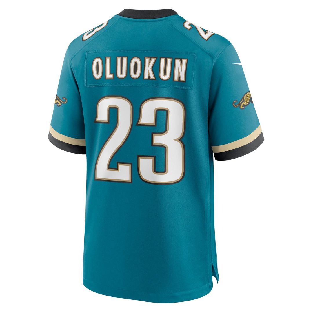 Foye Oluokun Jacksonville Jaguars Nike Teal Prowler Throwback Player Game Jersey