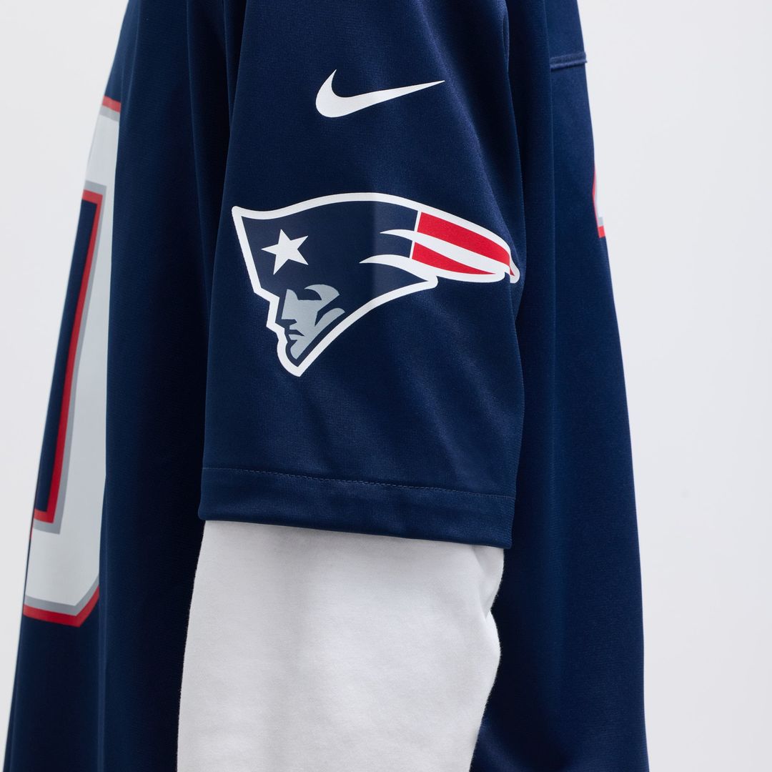Drake Maye New England Patriots Nike Navy Player Game Jersey