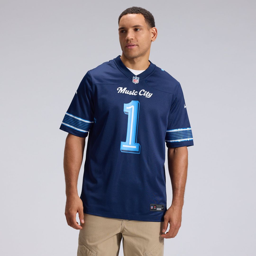 Cameron Ward Tennessee Titans Nike Navy 2026 Rivalries Collection Game Jersey