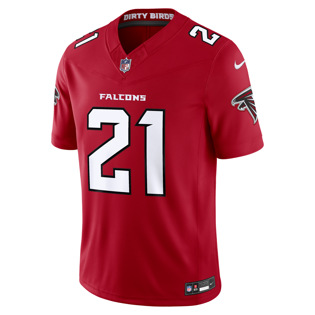 Deion Sanders Atlanta Falcons Nike Red Team Vapor F.U.S.E. Stitched Retired Limited Jersey