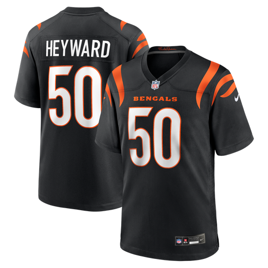 Shaka Heyward Cincinnati Bengals Nike Black Team Game Jersey