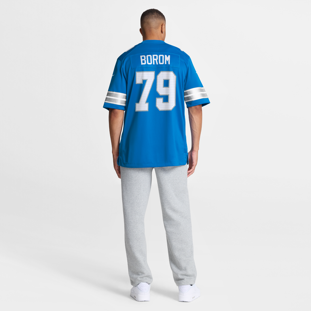Larry Borom Detroit Lions Nike Blue Team Game Jersey