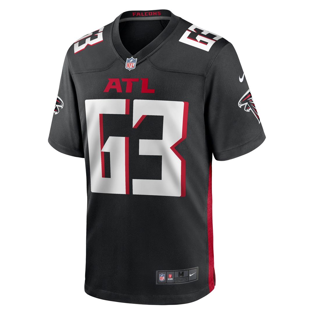 Chris Lindstrom Atlanta Falcons Nike Black Team Game Jersey