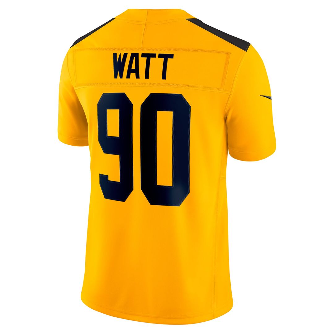 T.J. Watt Pittsburgh Steelers Nike Gold Alternate Vapor F.U.S.E. Limited Jersey