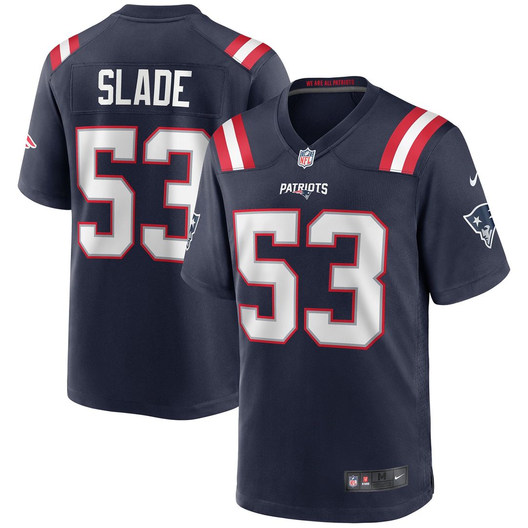 Chris Slade New England Patriots Nike Navy Game Retired Player Jersey