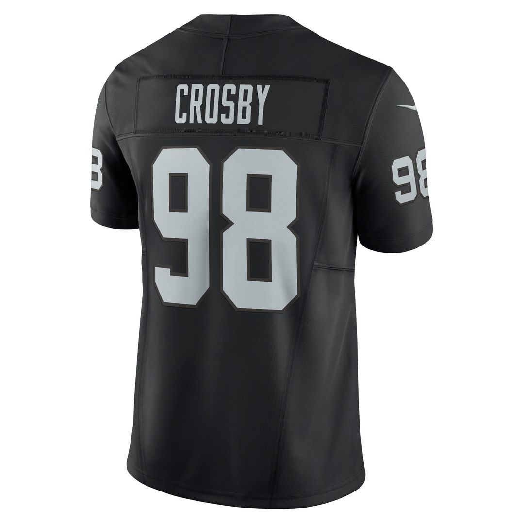 Maxx Crosby Las Vegas Raiders Nike Black Vapor F.U.S.E. Limited Jersey