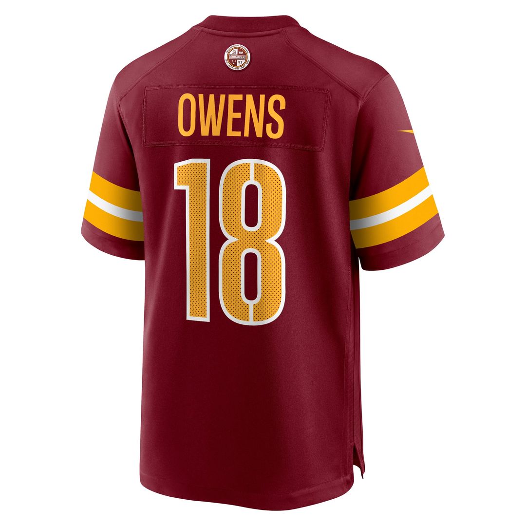 Tyler Owens Washington Commanders Nike Burgundy Team Game Jersey