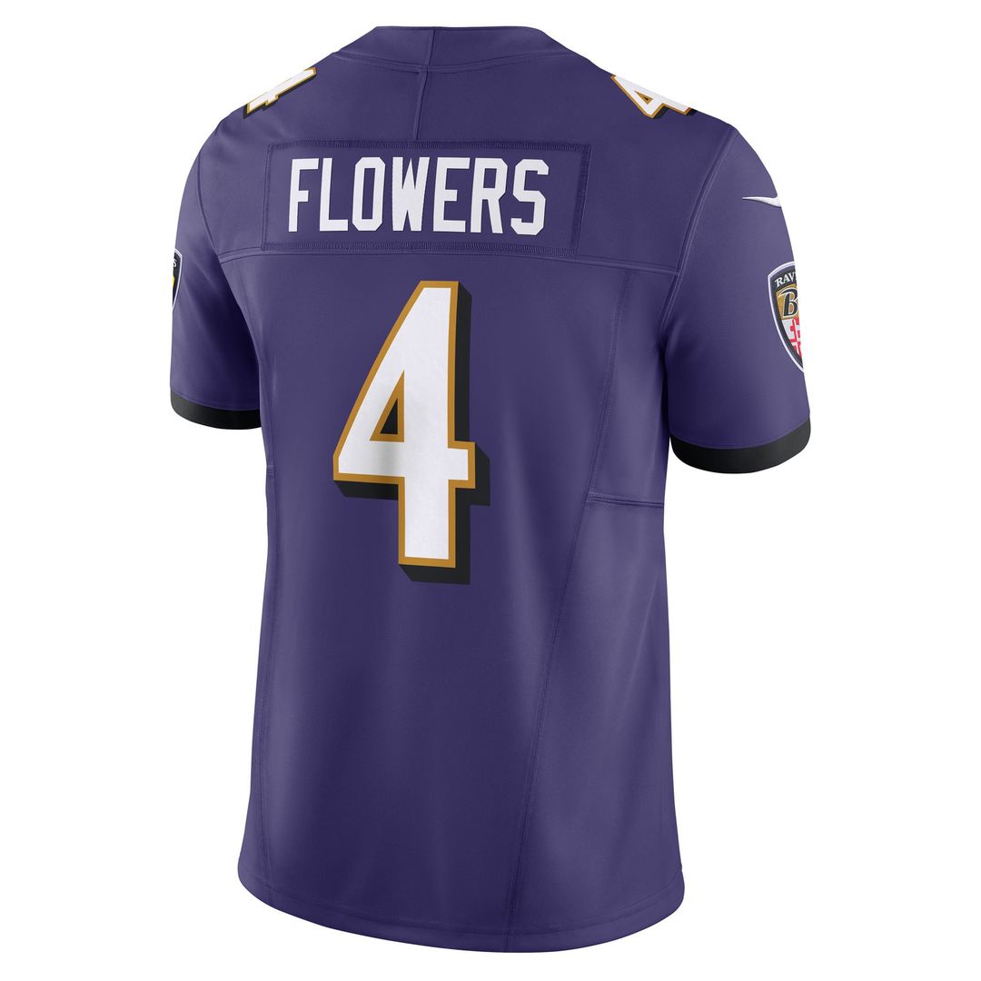 Zay Flowers Baltimore Ravens Nike Purple Vapor F.U.S.E. Limited Jersey