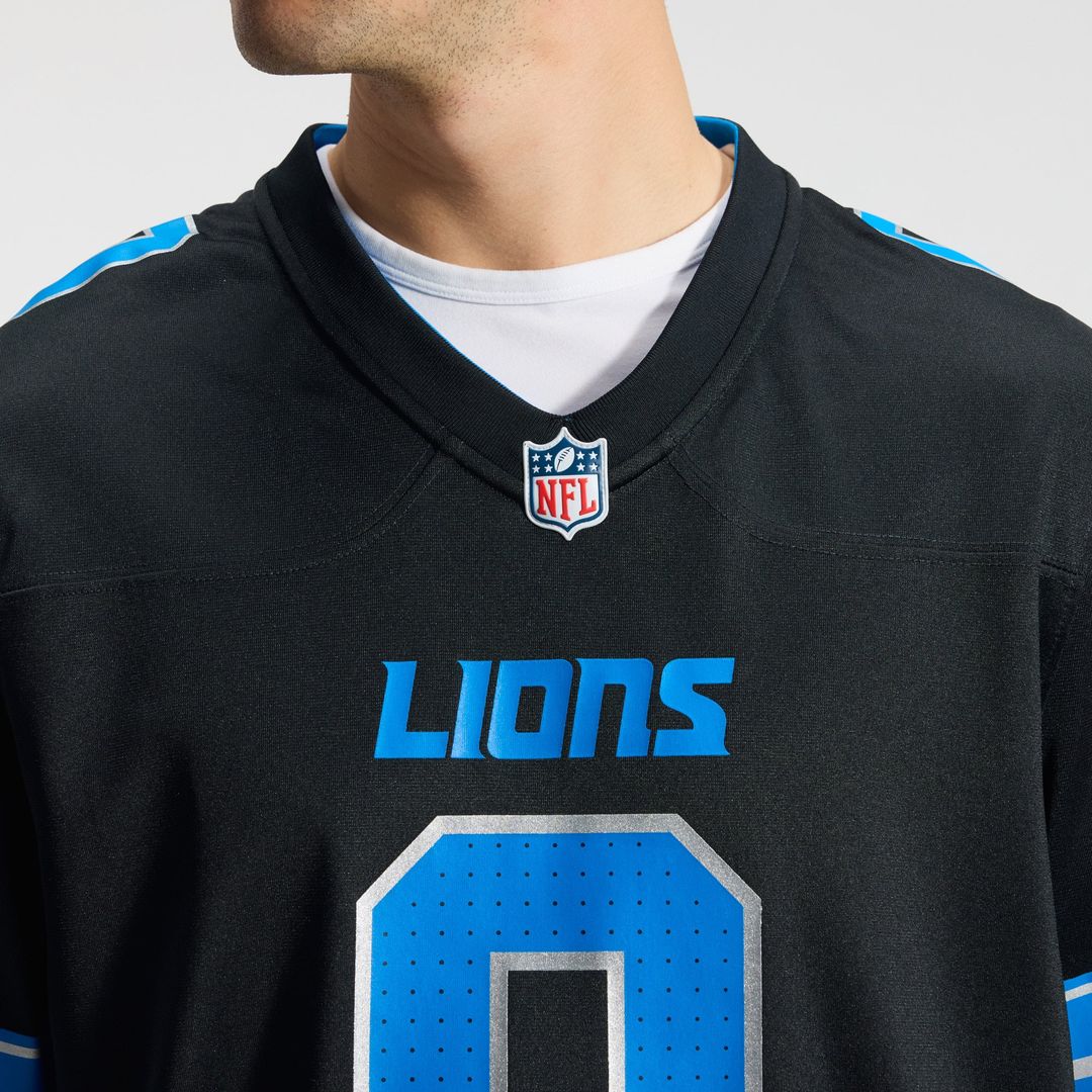 Jahmyr Gibbs Detroit Lions Nike Black 2nd Alternate Game Player Jersey