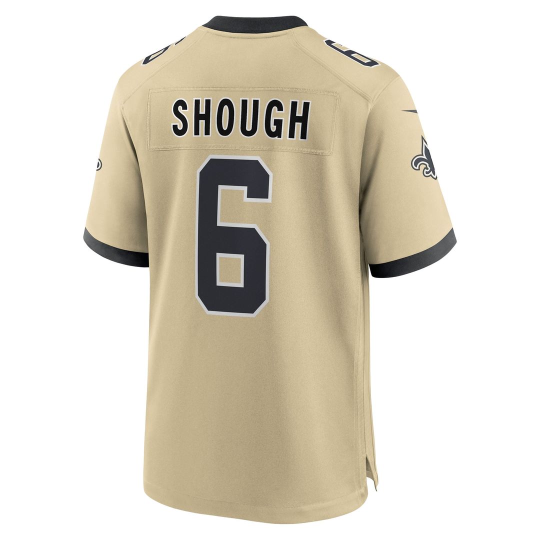 Tyler Shough New Orleans Saints Nike Gold Alternate Game Player Jersey