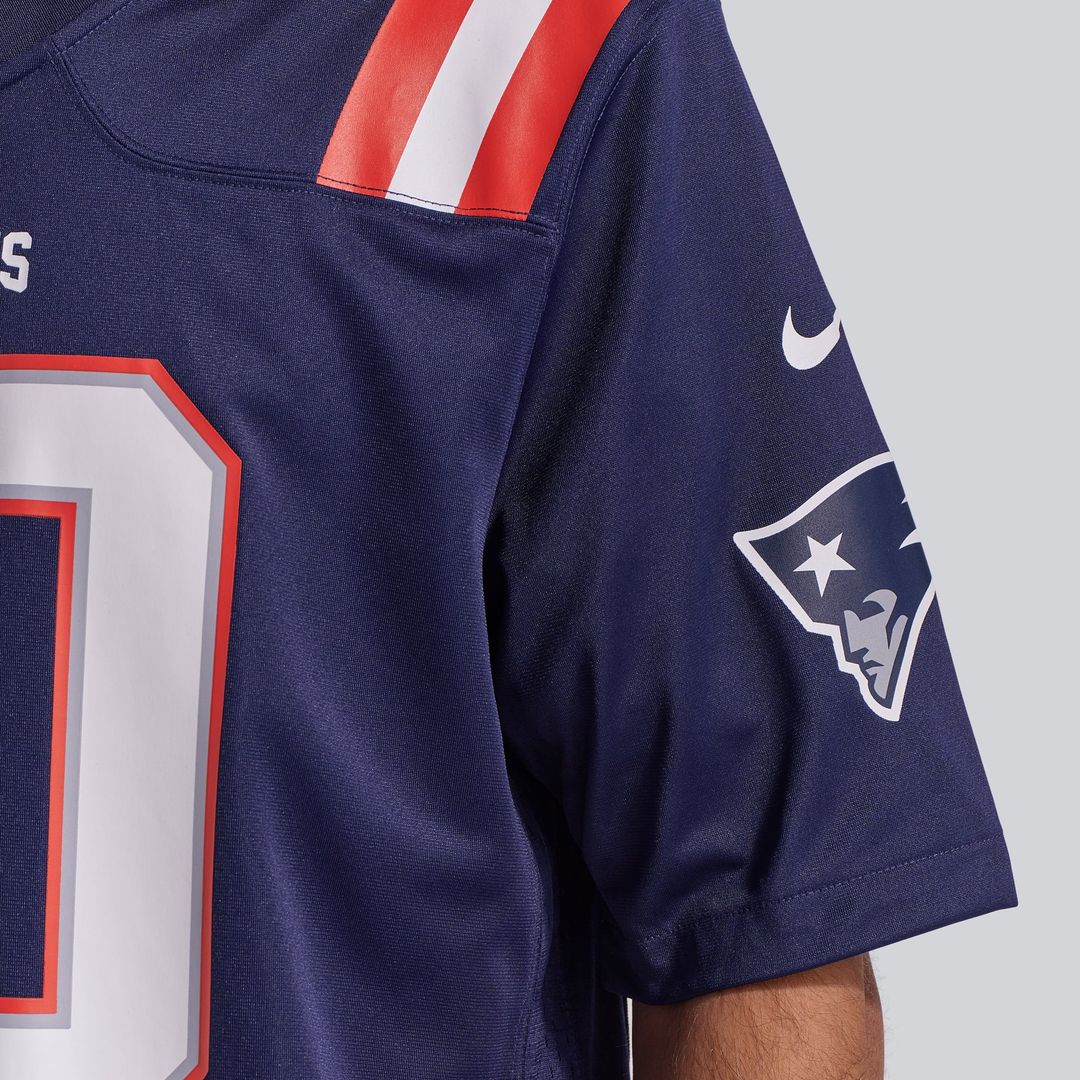 Drake Maye New England Patriots Nike Navy Player Game Jersey