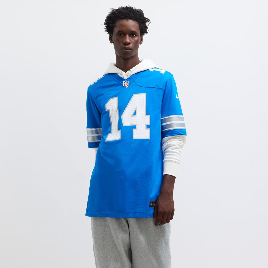 Amon-Ra St. Brown Detroit Lions Nike Blue Game Jersey