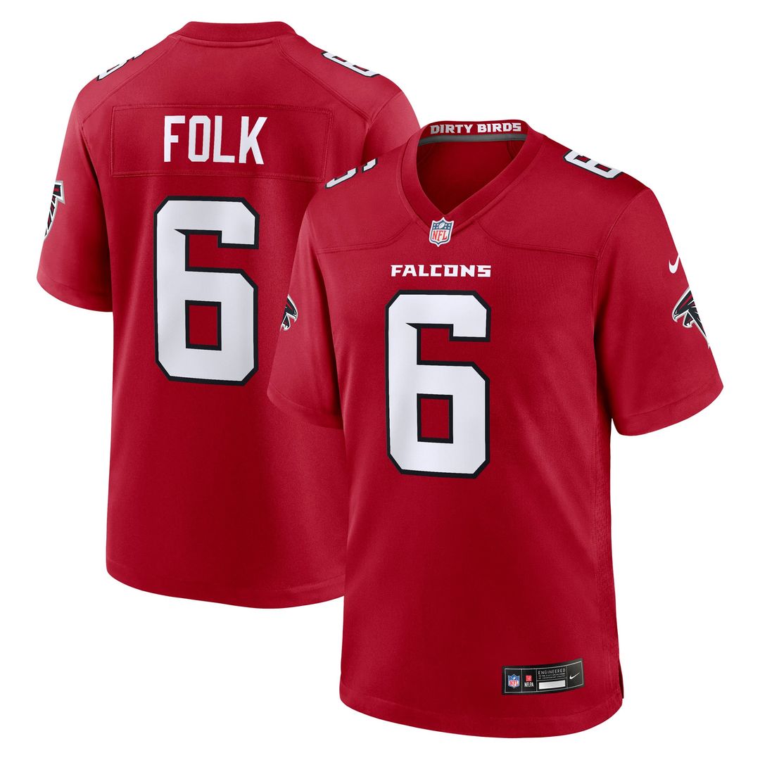 Nick Folk Atlanta Falcons Nike Red Team Game Jersey