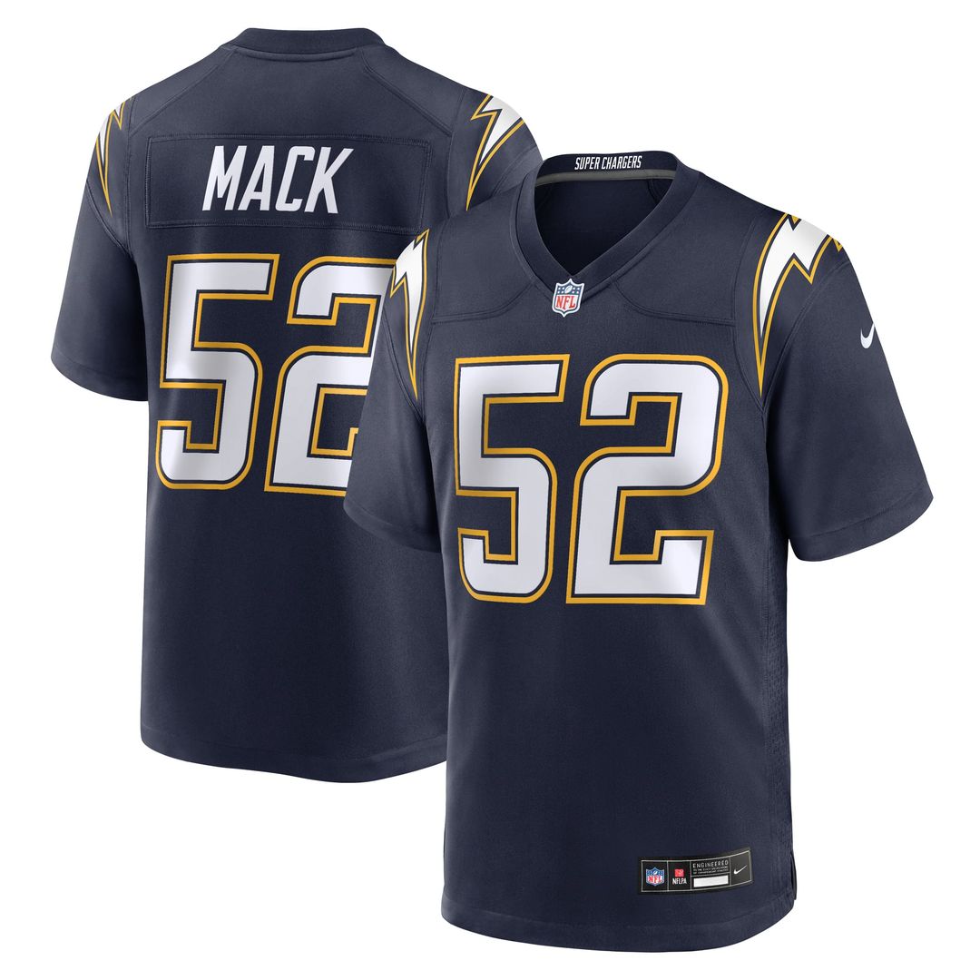 Khalil Mack Los Angeles Chargers Nike Gold Alternate Charger Power Game Player Jersey