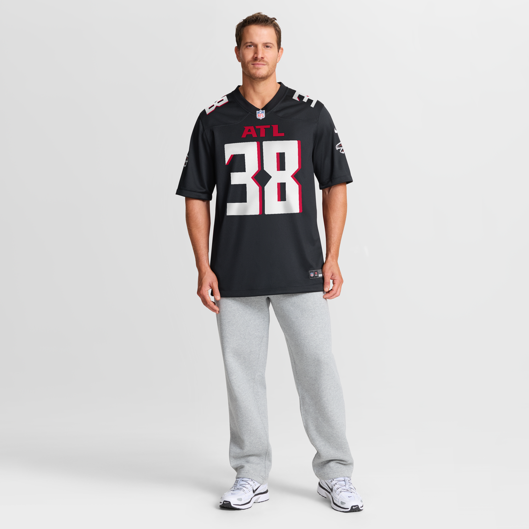 Nathan Carter Atlanta Falcons Nike Black Team Game Jersey