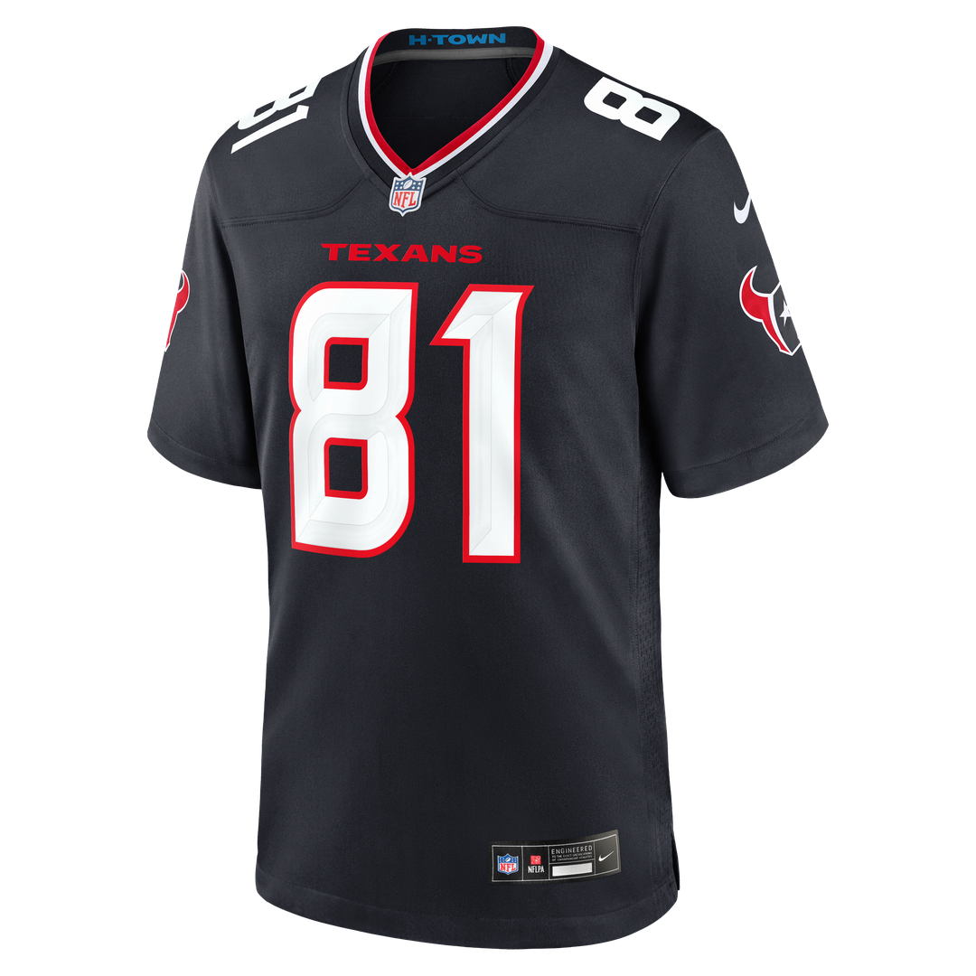 Jayden Higgins Houston Texans Nike Navy Game Jersey