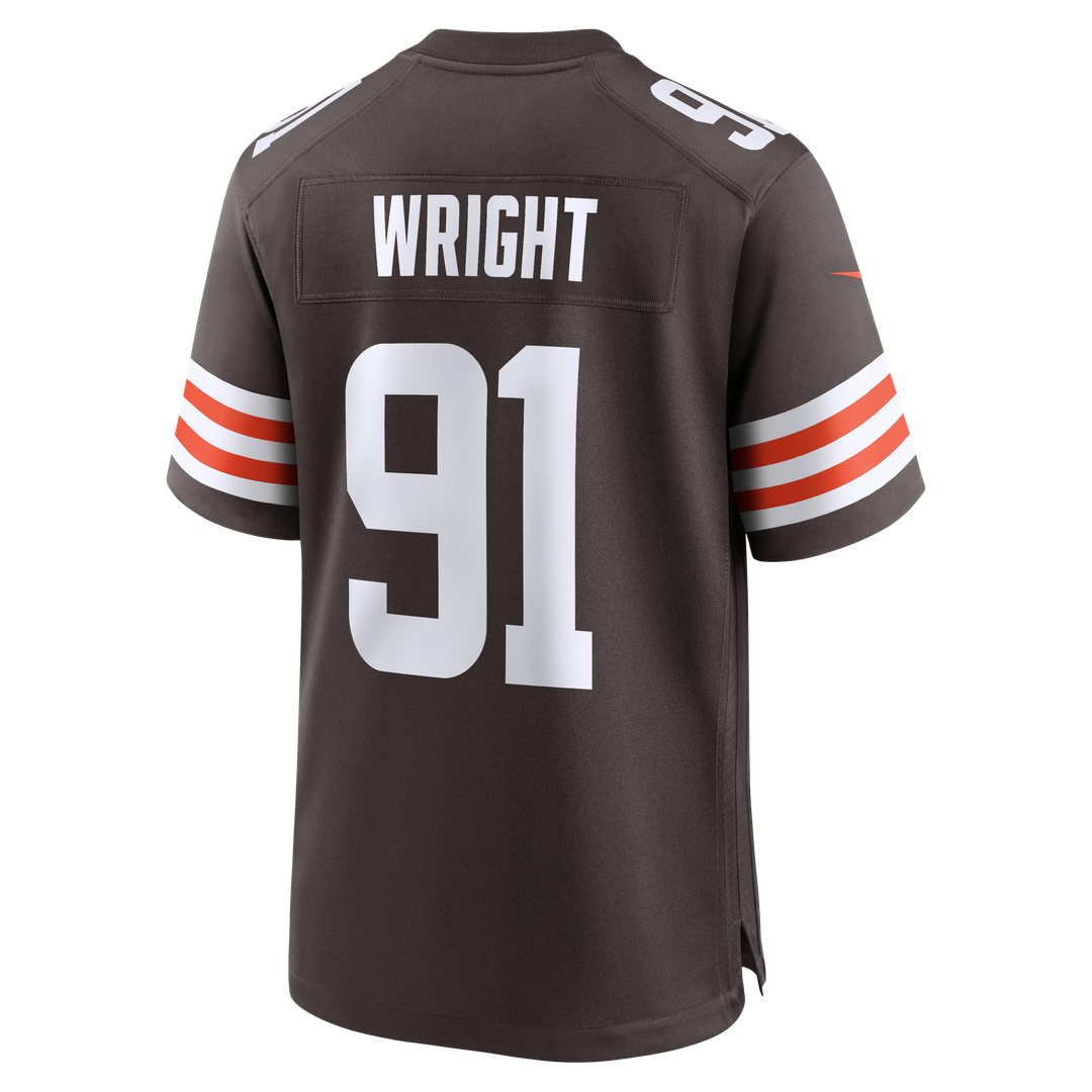 Alex Wright Cleveland Browns Nike Brown Team Game Jersey