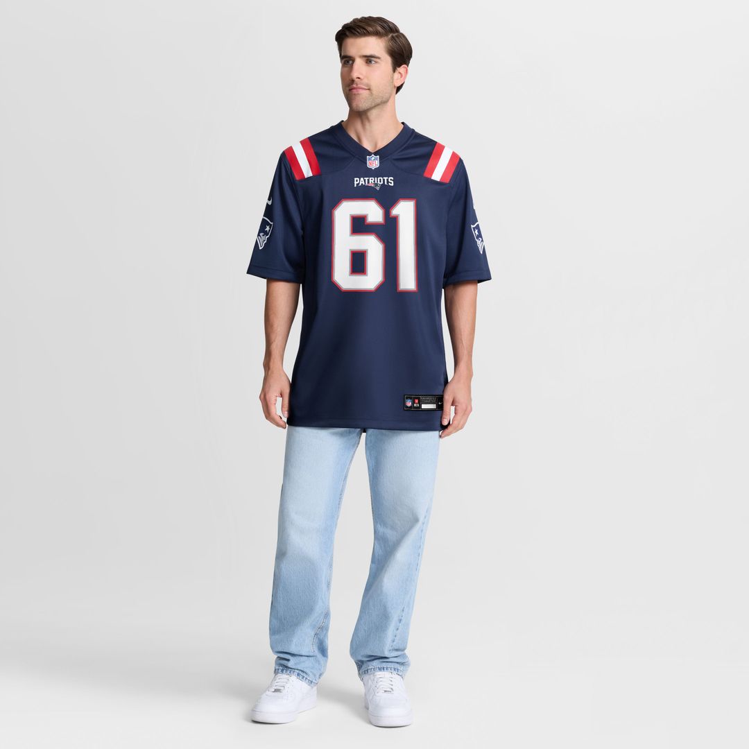 Darrian Dalcourt New England Patriots Nike Navy Team Game Jersey