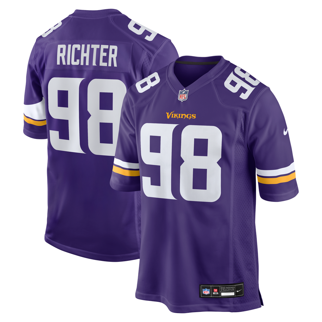 Bo Richter Minnesota Vikings Nike Purple Team Game Jersey