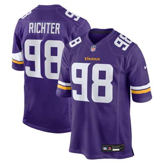 Bo Richter Minnesota Vikings Nike Purple Team Game Jersey