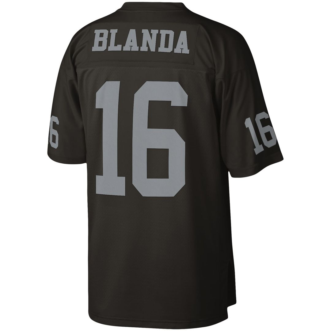 George Blanda Las Vegas Raiders Mitchell & Ness Black Legacy Replica Jersey