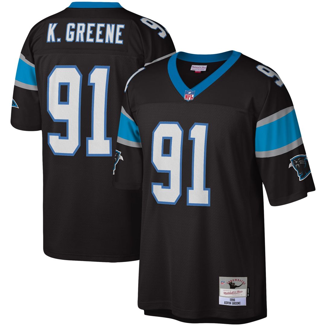 Kevin Greene Carolina Panthers Mitchell & Ness Black Legacy Replica Jersey