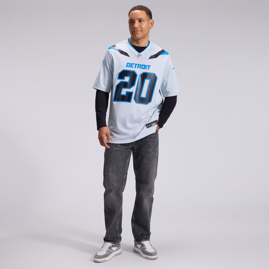 Barry Sanders Detroit Lions Nike Silver 2026 Rivalries Collection Game Jersey