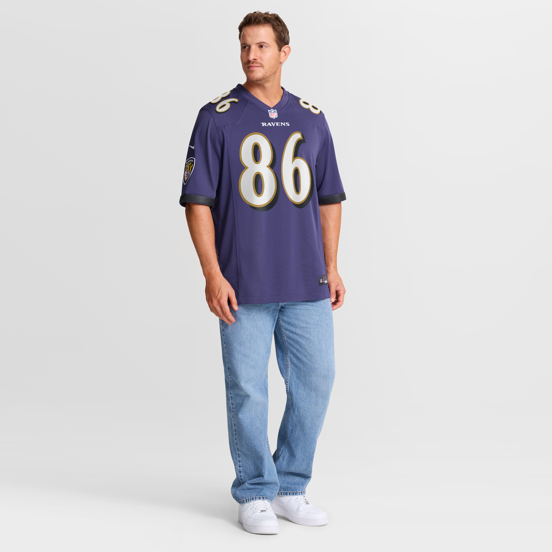 Cornelius Johnson Baltimore Ravens Nike Purple Team Game Jersey