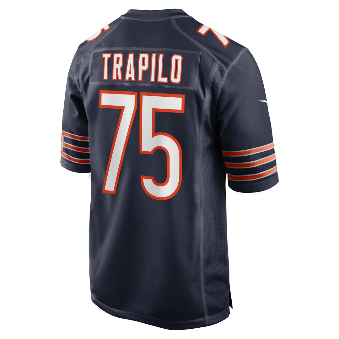 Ozzy Trapilo Chicago Bears Nike Navy Team Game Jersey