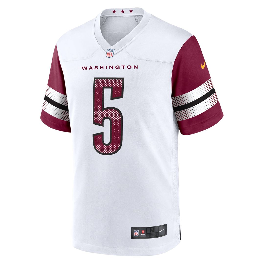 Jayden Daniels Washington Commanders Nike White Player Game Jersey