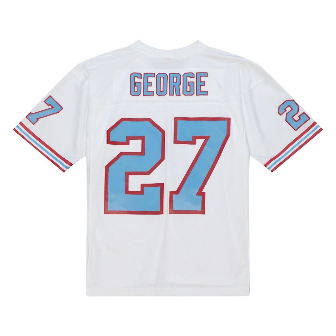 Eddie George Tennessee Oilers Mitchell & Ness White Legacy Replica Jersey
