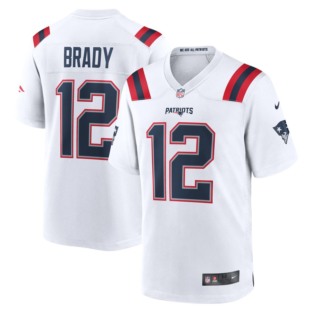 Tom Brady New England Patriots Nike White Retired Game Jersey