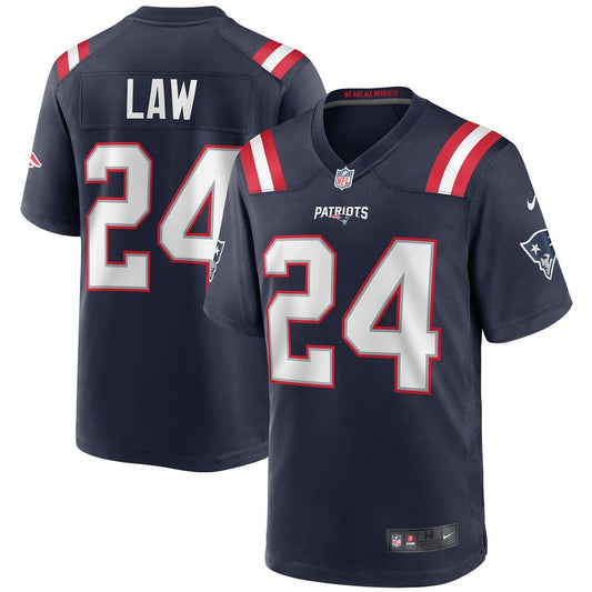 Ty Law New England Patriots Nike Navy Game Retired Player Jersey