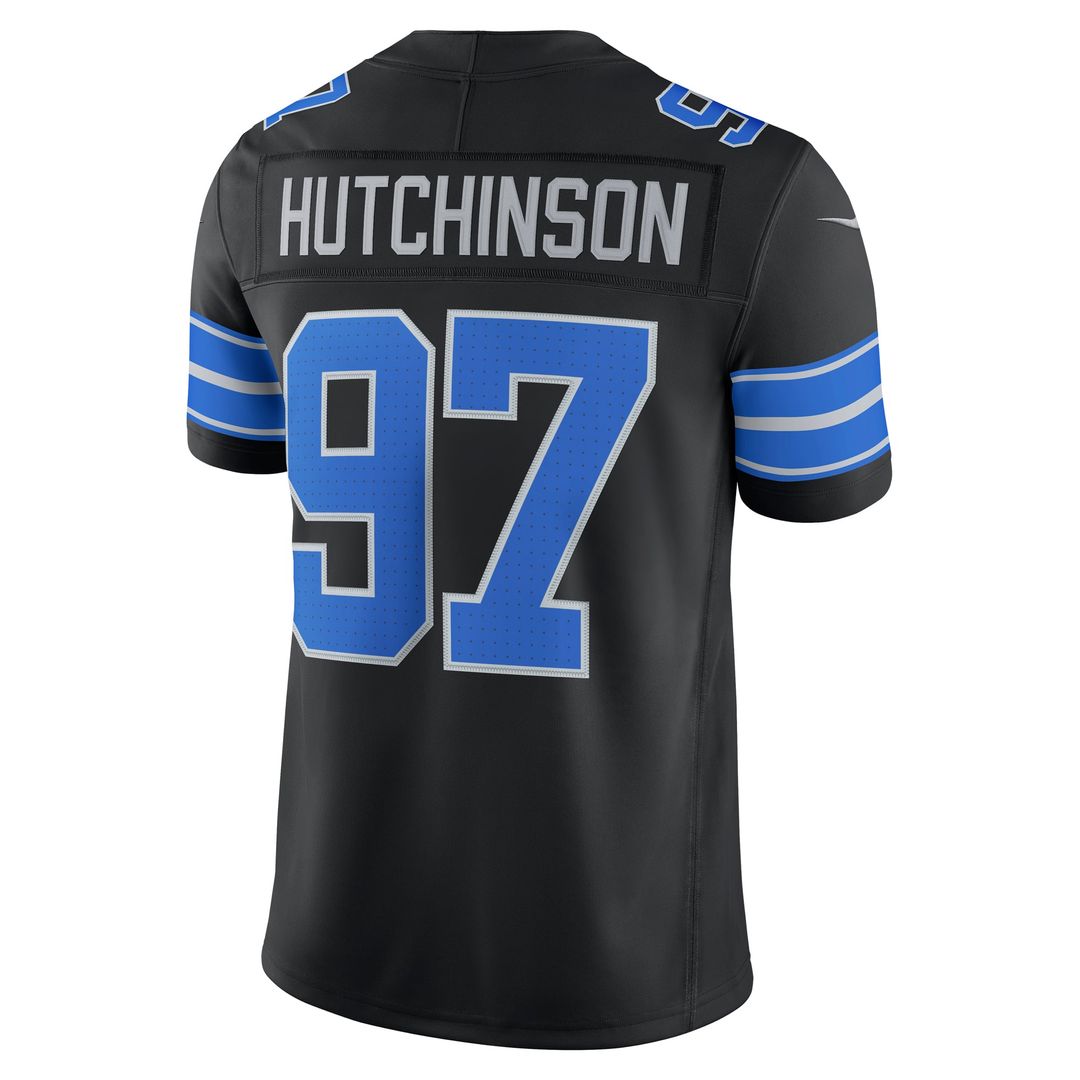Aidan Hutchinson Detroit Lions Nike Blue Team Vapor F.U.S.E. Stitched Limited Jersey